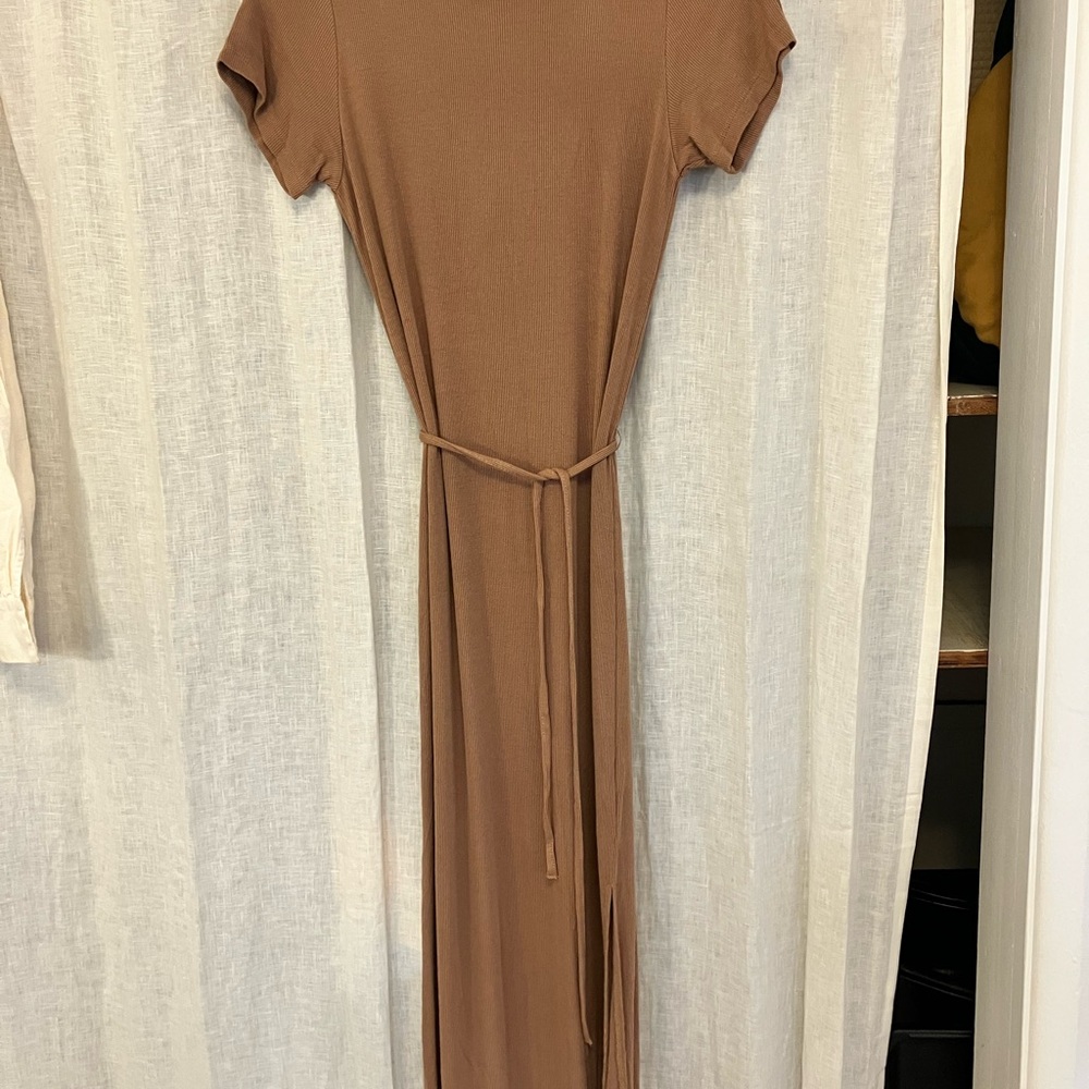 Splendid Tan Knit Maxi Dress
